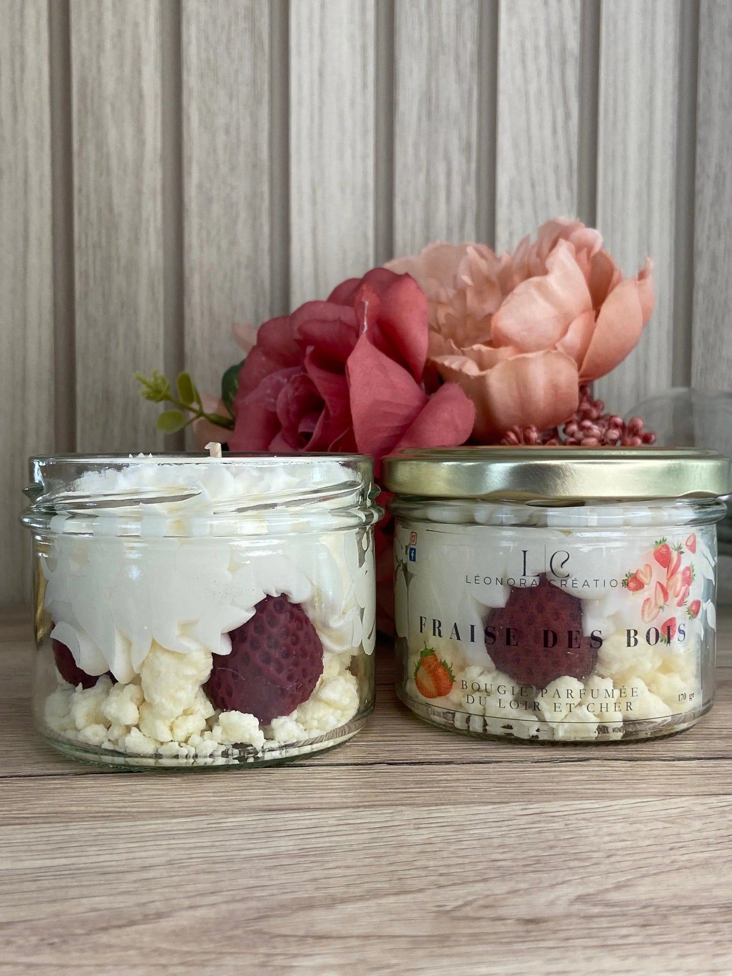 Bougie Gourmande Fraise des bois Leonora Creation