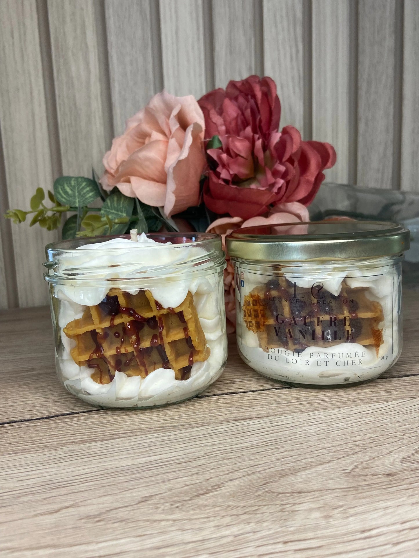 Bougie Gourmande Gaufre vanille Leonora Creation
