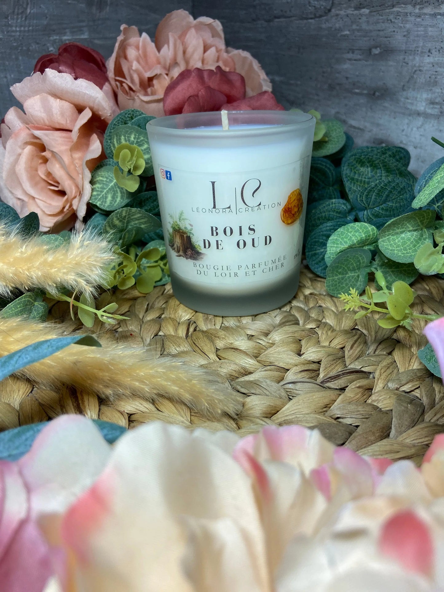 Bougie Bois de oud en pot - Leonora Creation