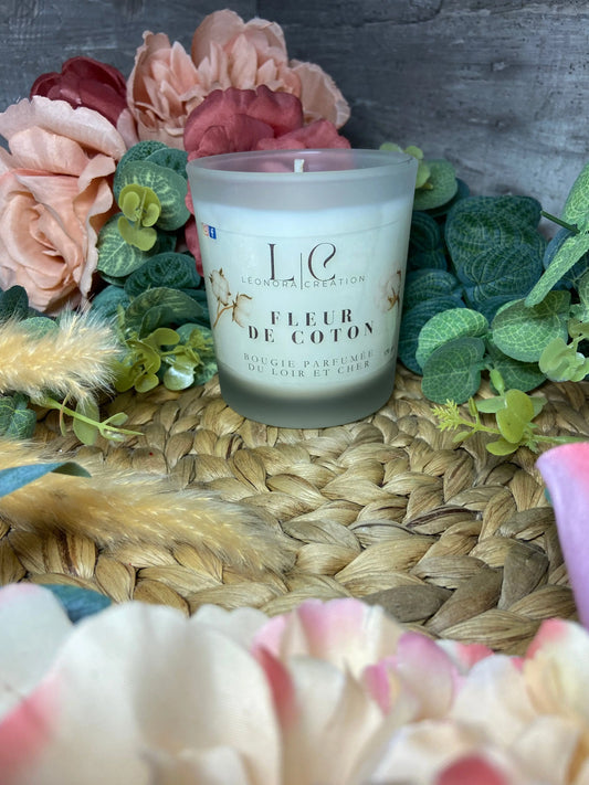 Bougie Fleur de Coton en pot - Leonora Creation