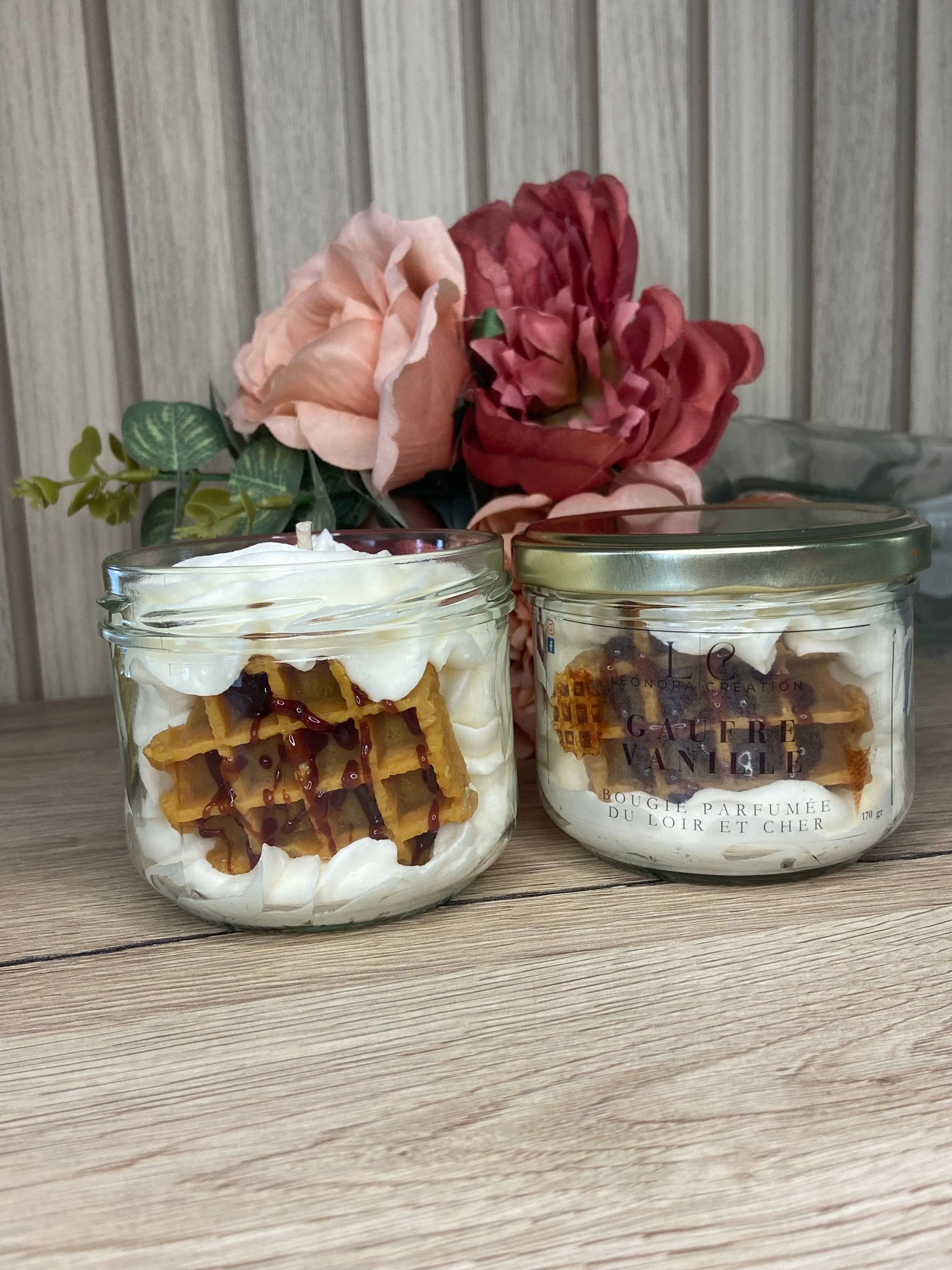 Bougie Gourmande Gaufre vanille Leonora Creation