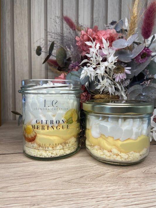 Bougie Gourmande Citron Meringuée Leonora Creation