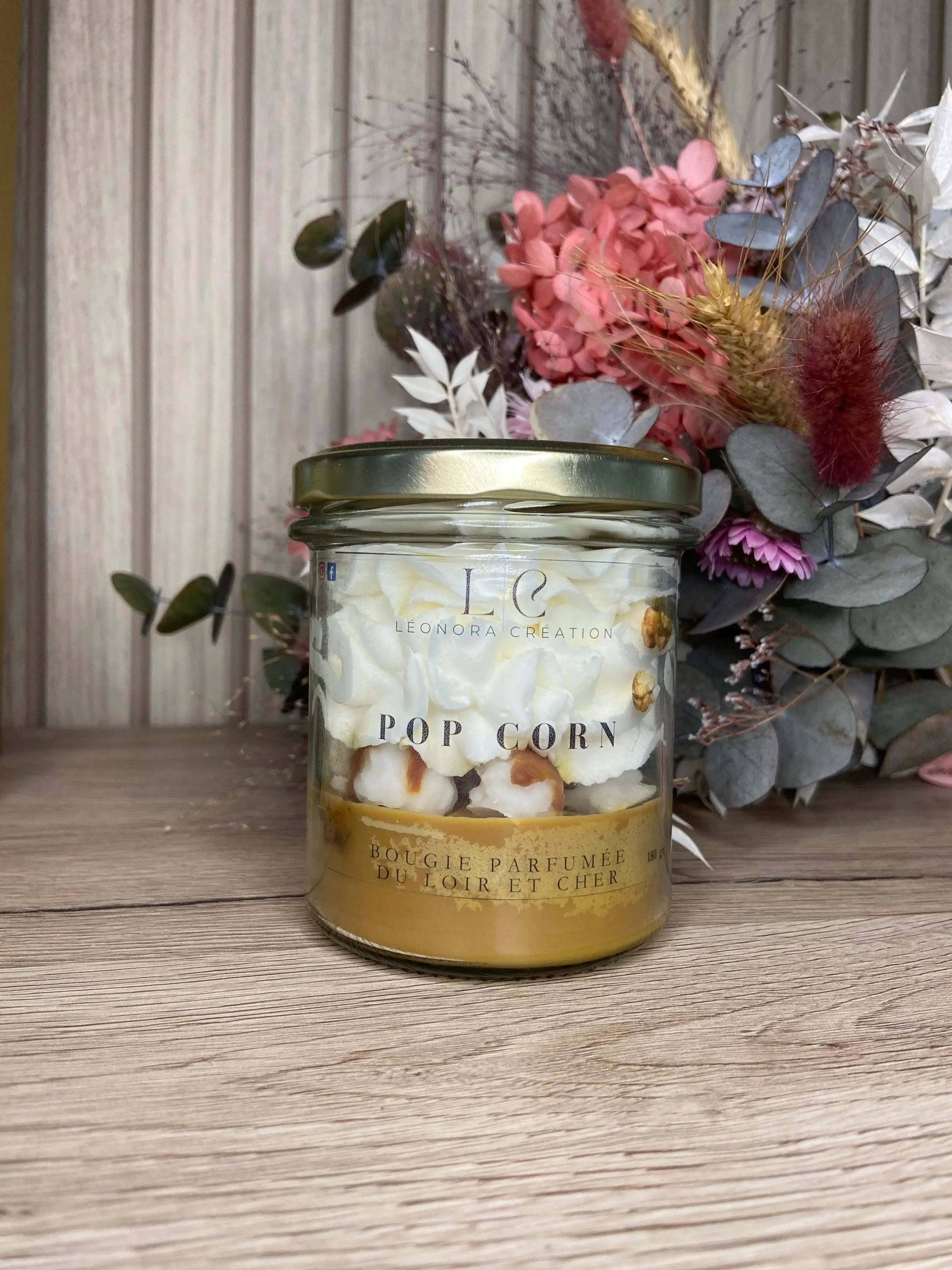 Bougie Gourmande Pop Corn Leonora Creation